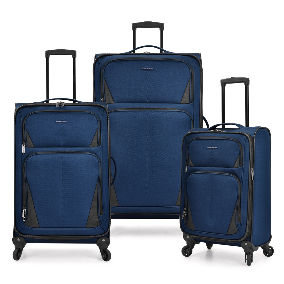 23 - 27 & 31 in. Aviron Bay Expandable Softside Luggage Set with Spinner Wheels - Navy - 3 Piece