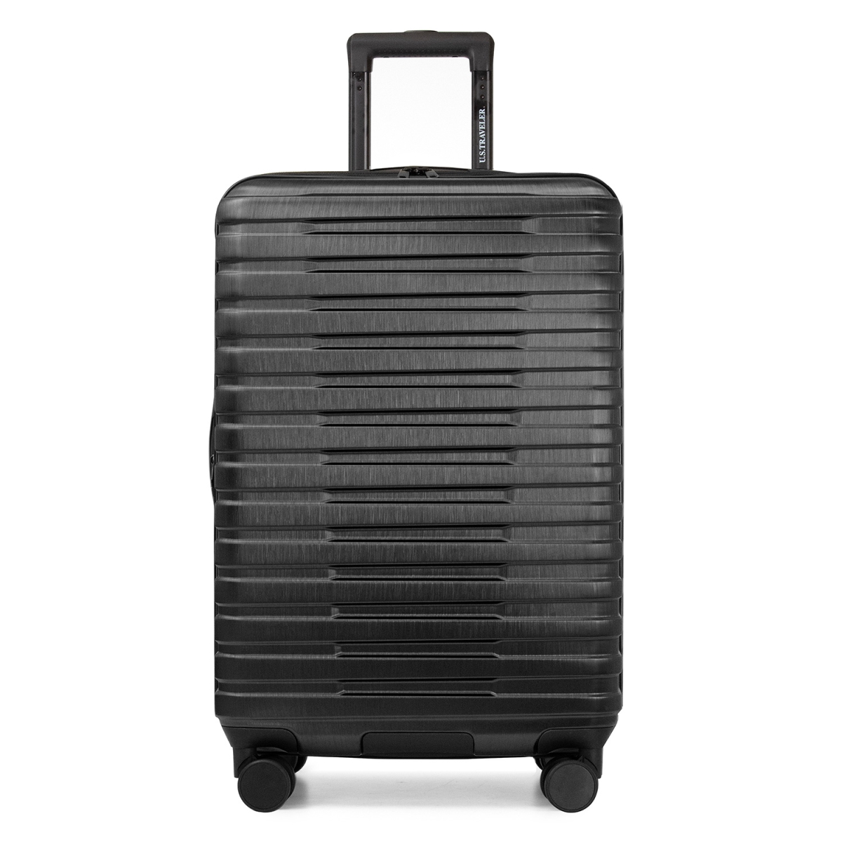 US09181K26 26 in. Checked Medium Boren Hardside Rugged Spinner Luggage, Black