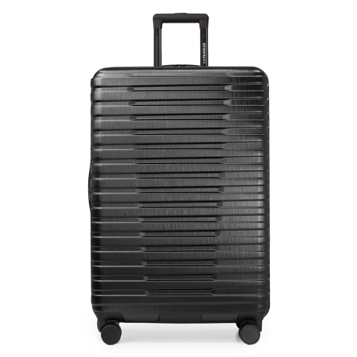 US09181K30 30 in. Checked Large Boren Hardside Rugged Spinner Luggage, Black