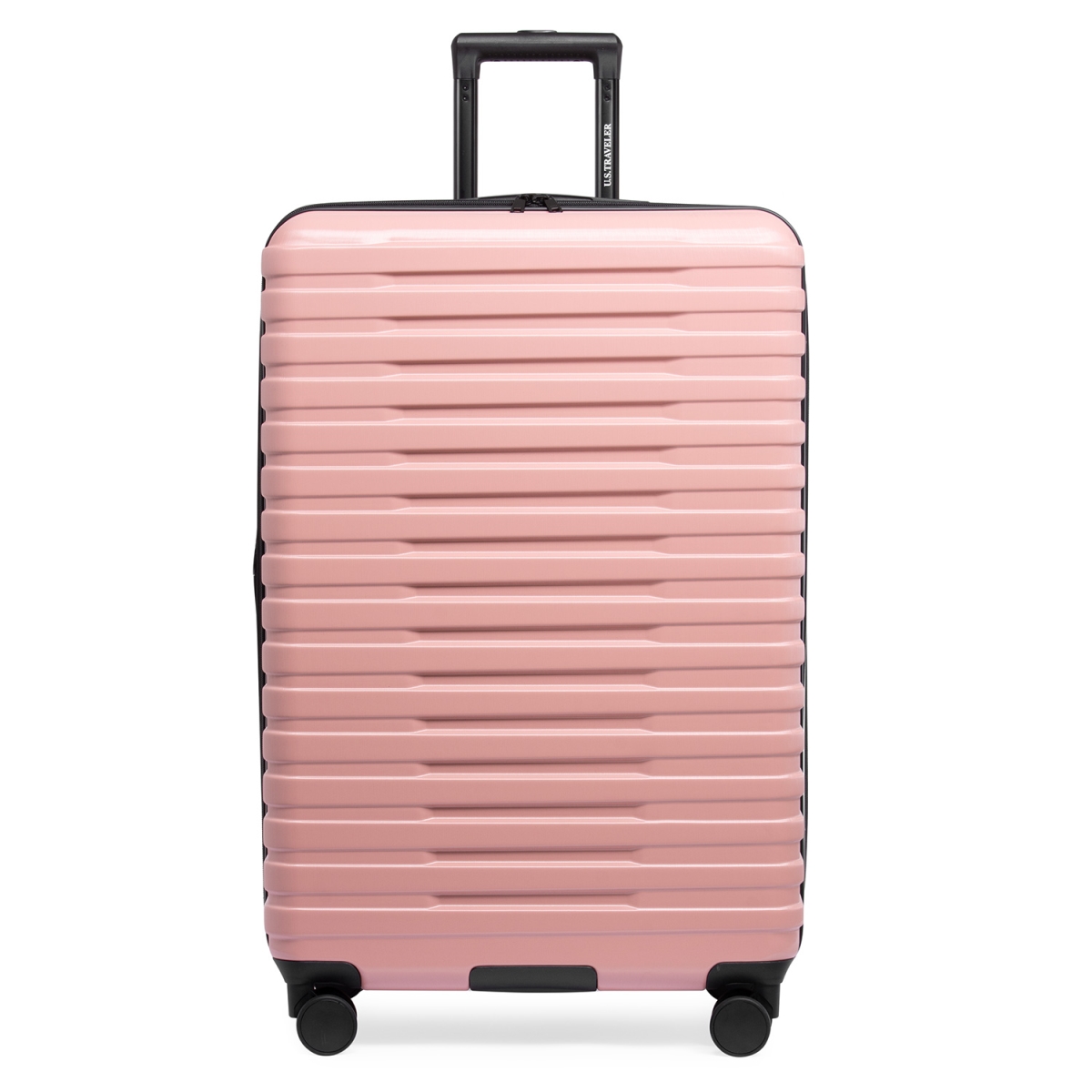 US09181R30 30 in. Checked Large Boren Hardside Rugged Spinner Luggage, Rose Pink