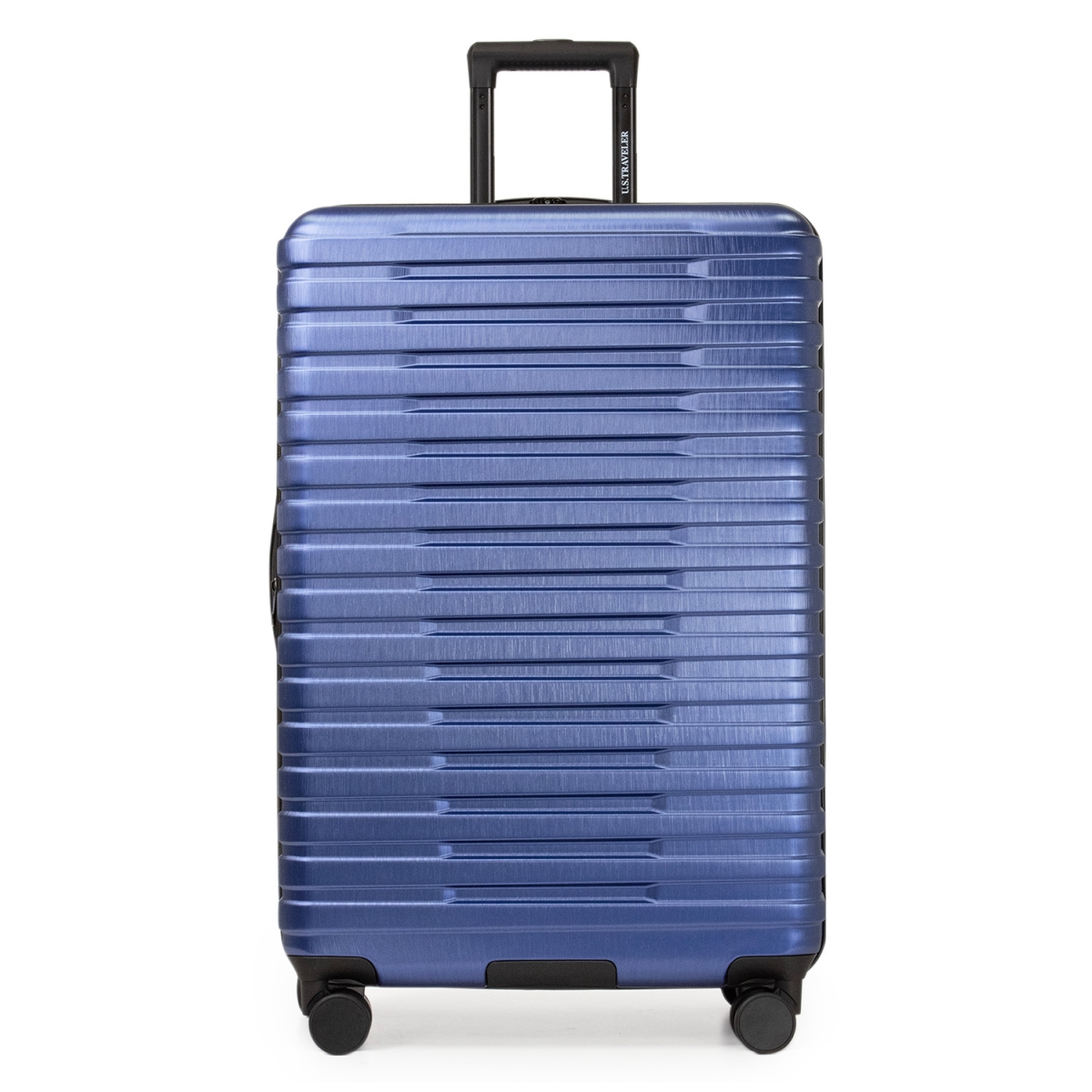 US09181N30 30 in. Checked Large Boren Hardside Rugged Spinner Luggage, Navy