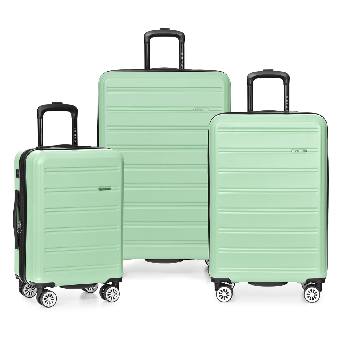 TS09203M 21, 26 & 30 in. Snowcreek Hardside Expandable Spinner Luggage Set with USB Port - Mint - 3 Piece