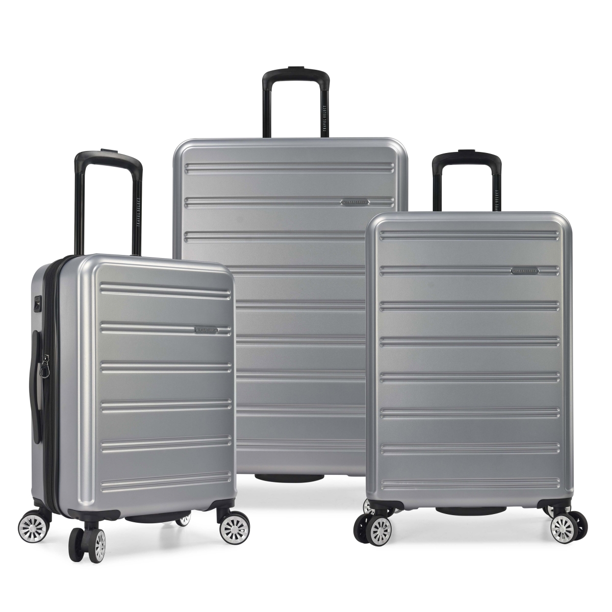 TS09203G Snowcreek Hardside Expandable Spinner Luggage Set with USB Port, Gray - 3 Piece - 21 in., 26 in., 30 in.