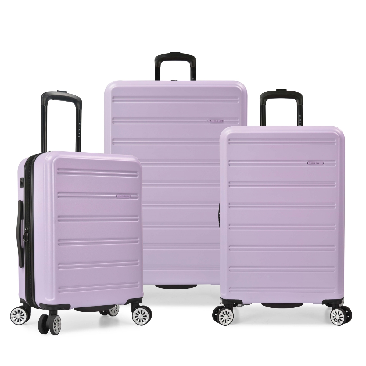 TS09203L 21, 26 & 30 in. Snowcreek Hardside Expandable Spinner Luggage Set with USB Port - Lavender - 3 Piece