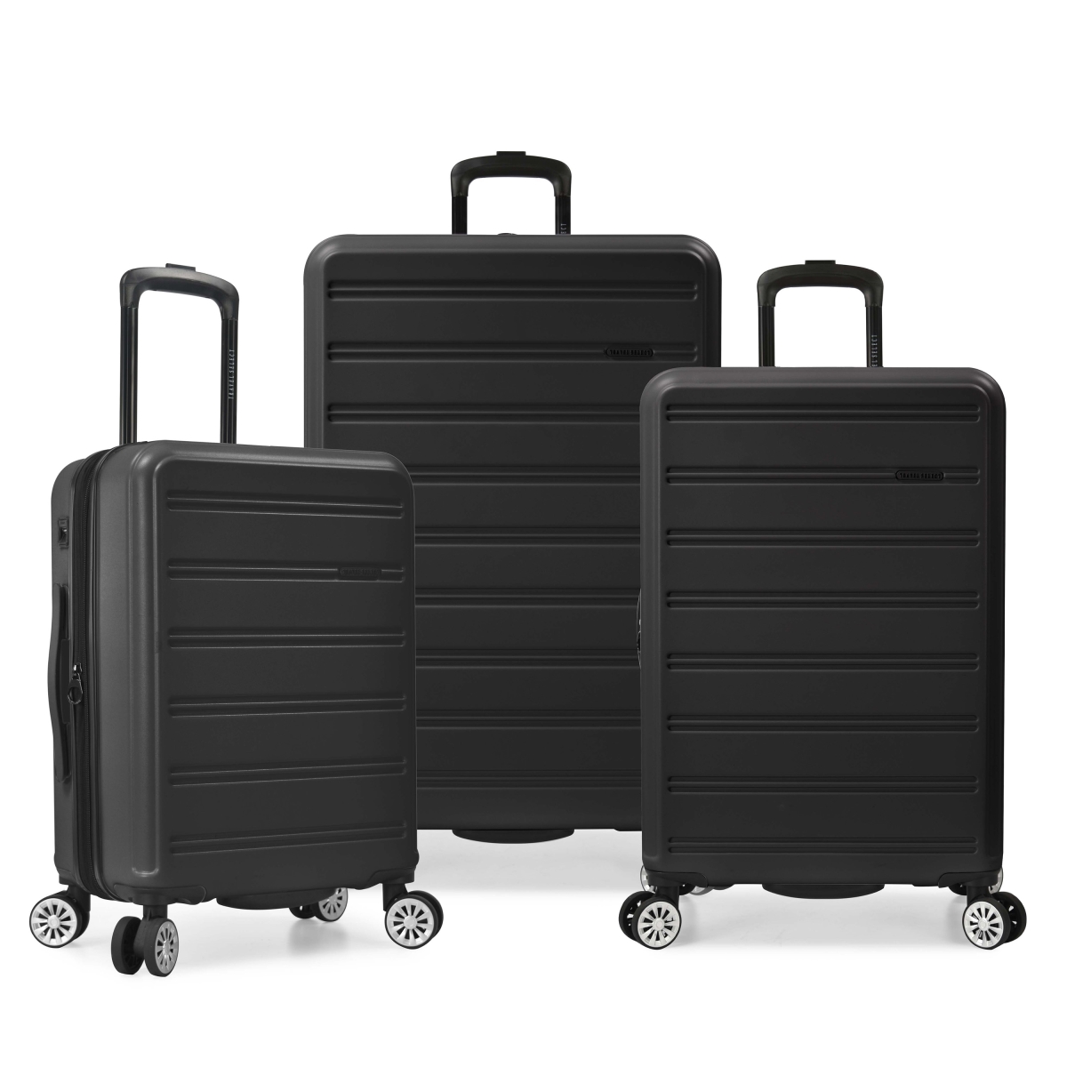 Snowcreek Hardside Expandable Spinner Luggage Set - Black - 3 Piece - USB Port