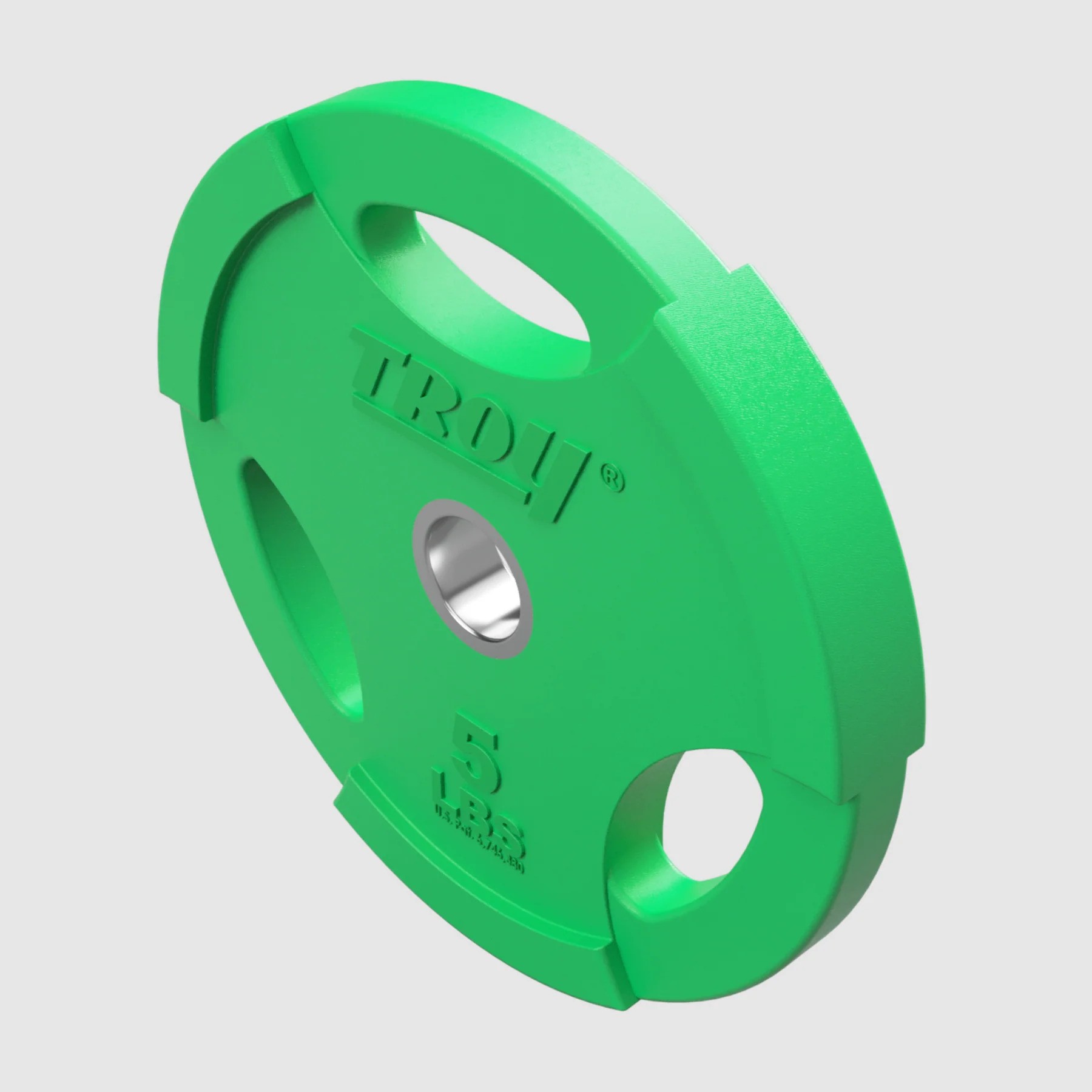 Troy Barbell GR-005RC 1 in. Interlocking Grip Workout Plate 5 lbs Rubber, Green