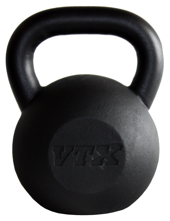 25 lbs Cast Iron Kettlebell, Black