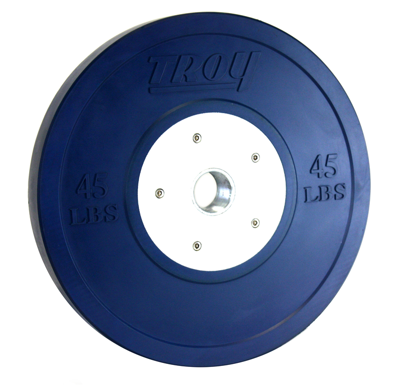 Troy Barbell CCO-045SBP 45 lbs Troy Competition Grade Rubber Bumper, Blue