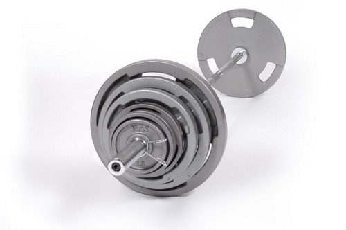 Troy Barbell GOSS-046V VTX Rubber Olympic Weight Set - Gray