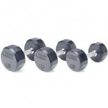 Troy Barbell TSD-055UTL 55 lbs Urethane T-Clog Logo Dumbbell