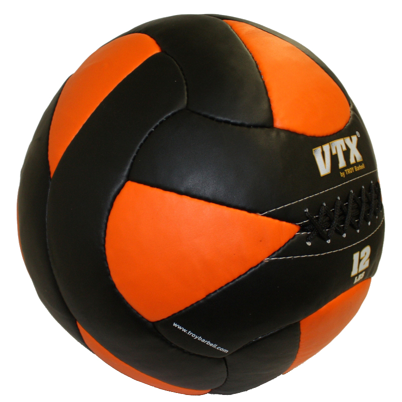 PWB-012 12 lbs Lader Wall Ball - Faux Leather - Black