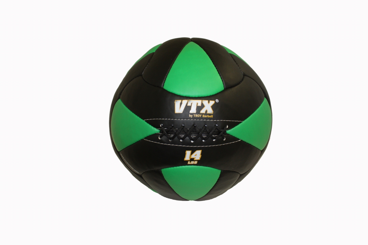 PWB-014 14 lbs Lader Wall Ball - Faux Leather - Black