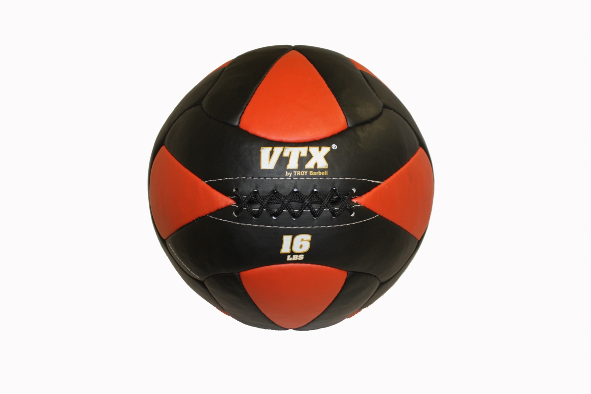 PWB-016 16 lbs Lader Wall Ball - Faux Leather - Black