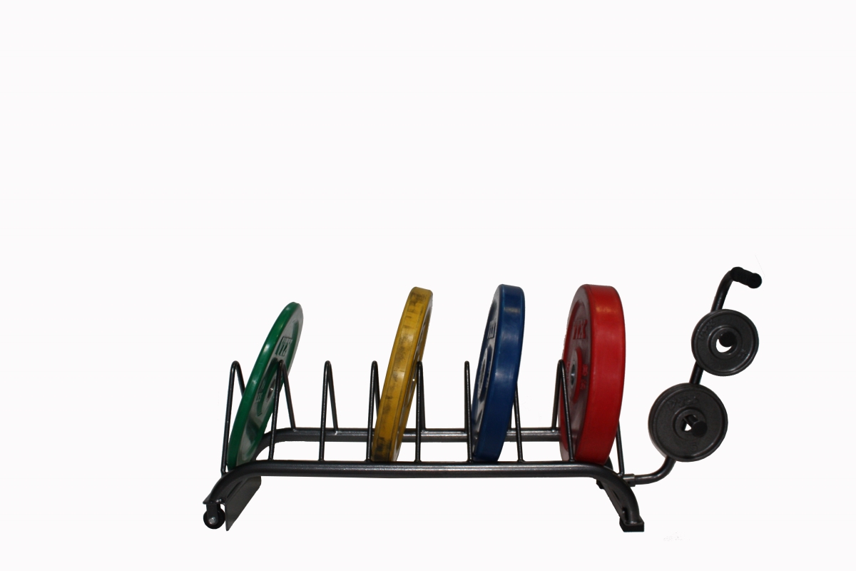 GHBPR Barbell Olymbic Harizontal Bumper Plate Rack - Steel - Black