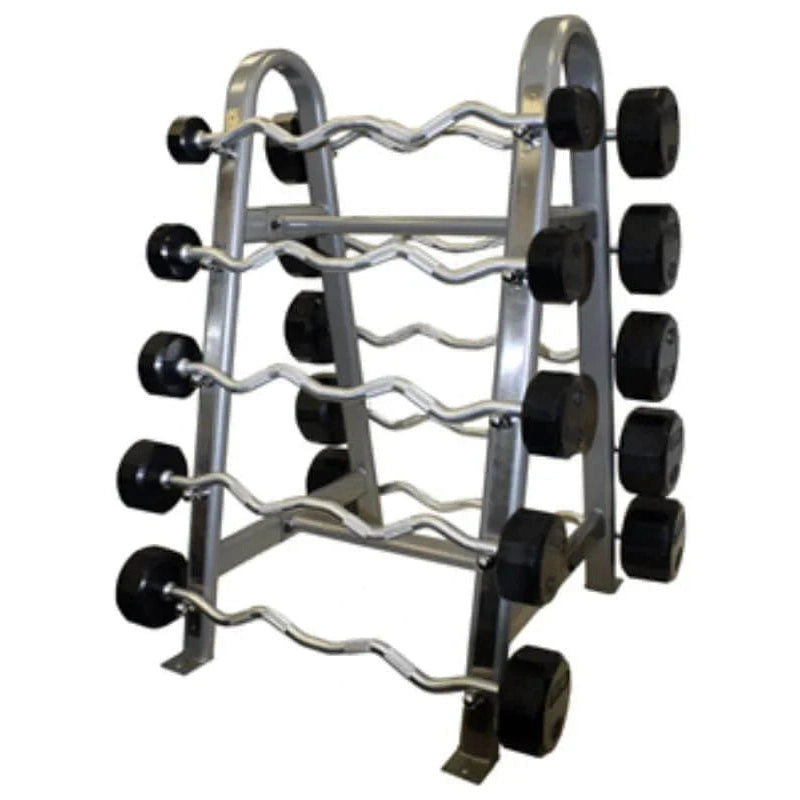 Troy COMMPAC-TZBR110 110 lbs 12-Sided Rubber Encased Curl Barbell, Black