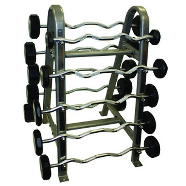 Troy COMMPAC-TZBU110 110 lbs 12-Sided Urethane Curl Barbell, Black