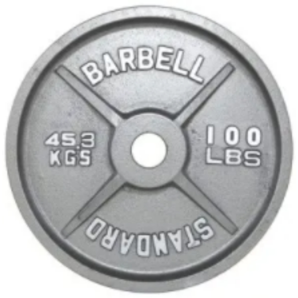 VTX O-100R 100 lbs Olympic Rubber Encased Plate