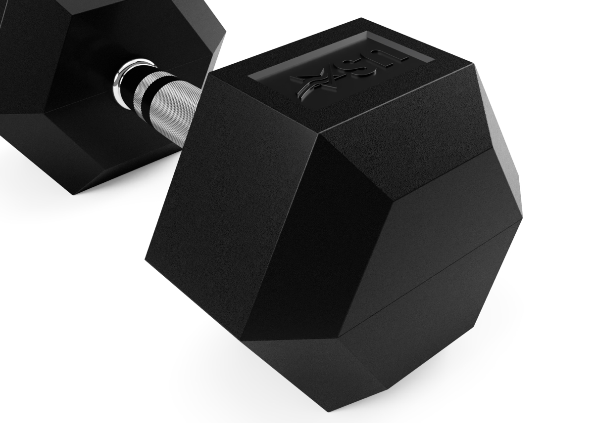 HD-005R 5 lbs 6 Sided Hex Rubber Dumbbell