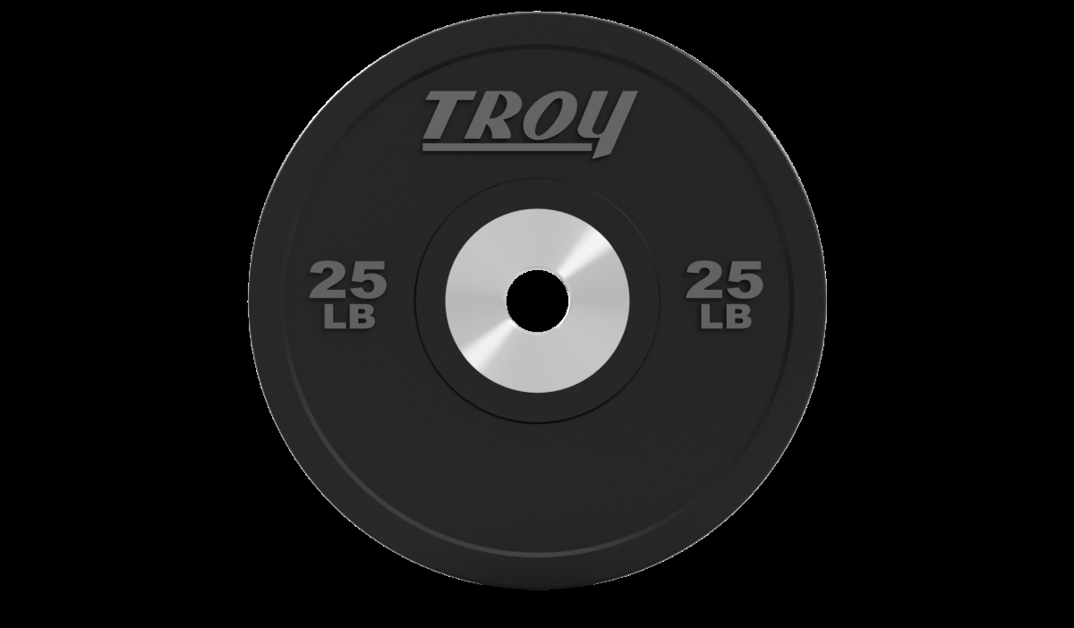 Troy BPO-055SBP 55 lbs Rubber Black Premium Bumper Plate