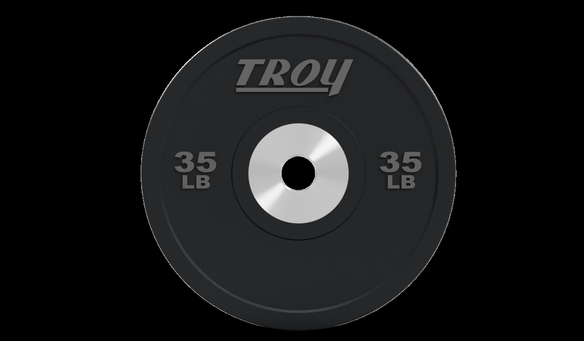 Troy BPO-045SBP 45 lbs Rubber Black Premium Bumper Plate