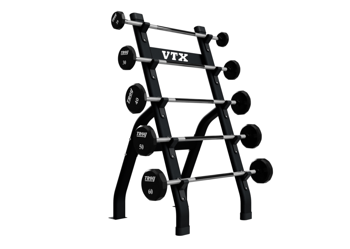Troy BB-5 60 x 43 x 35.5 in. Fixed Barbell Half Rack, Black Matte