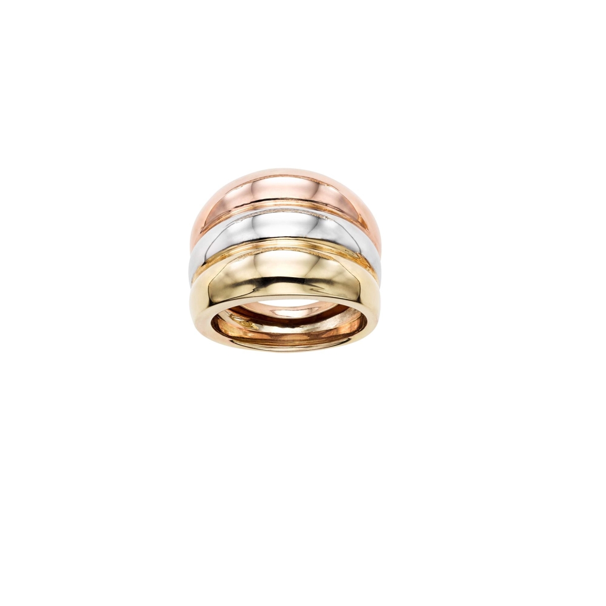 Picture of Royal Chain TCR6045-07 14K Tri Color Gold Polished Ring&#44; Size 7
