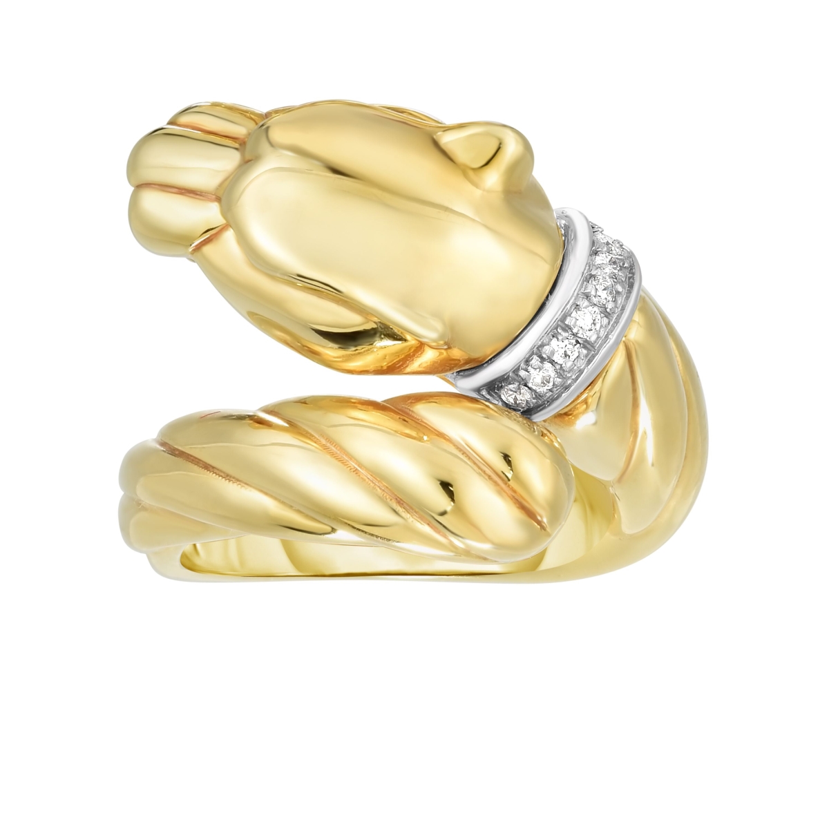 Picture of Royal Chain TR7250-07 14K Two Tone Gold Polished Italian Cable Ring&#44; Size 7