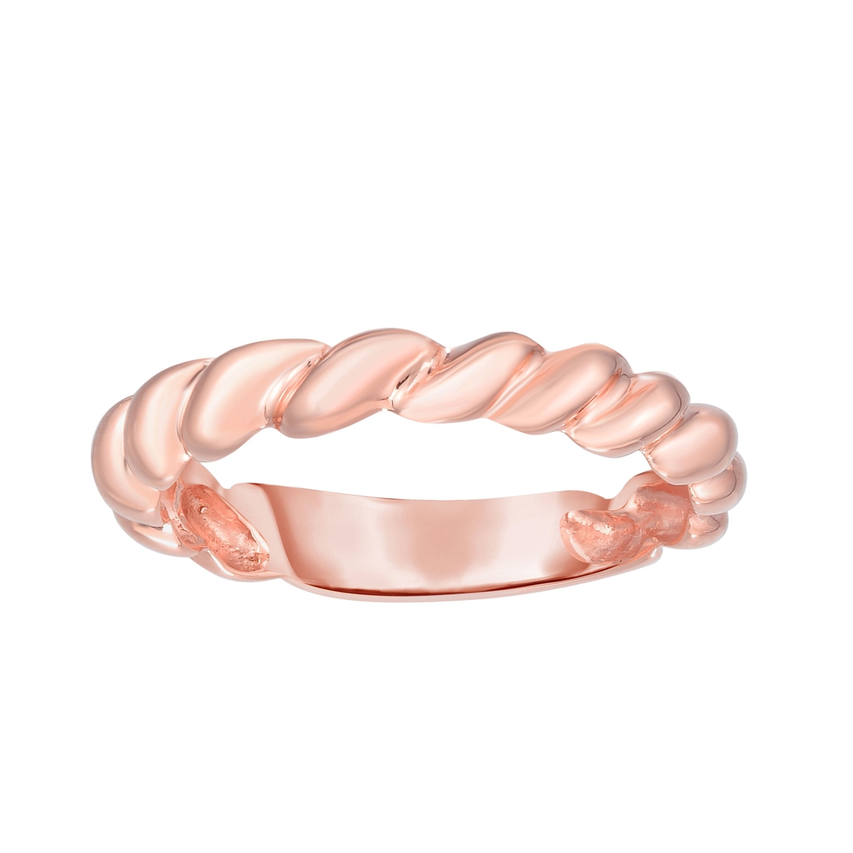 Picture of Royal Chain PR7363-06 14K Rose Gold Polished Italian Cable Ring&#44; Size 6