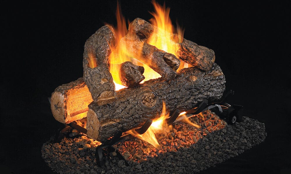 RDP-2-30 30 in. Golden Oak Designer Plus See-Thru Vented Gas Log Set