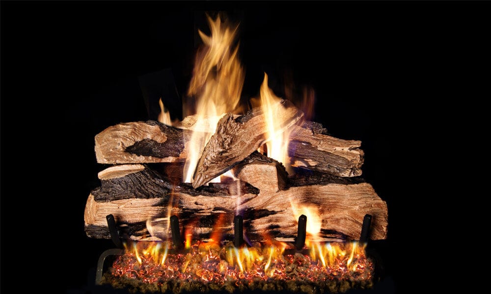 SDP-2-30 30 in. Split Oak Designer Plus See-Thru Vented Gas Log Set