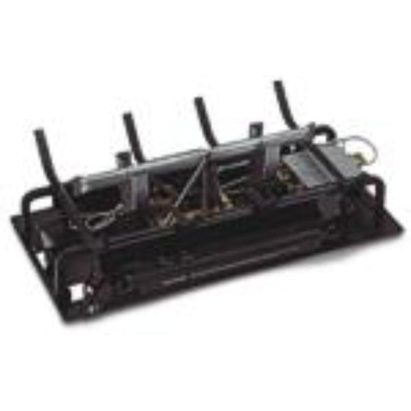 G9-2-24-12P 24 in. Unvented See Thru Burner with Pre Assembled Control Valve Decorative Logs Front Panel & Knob Cover - Propane Gas