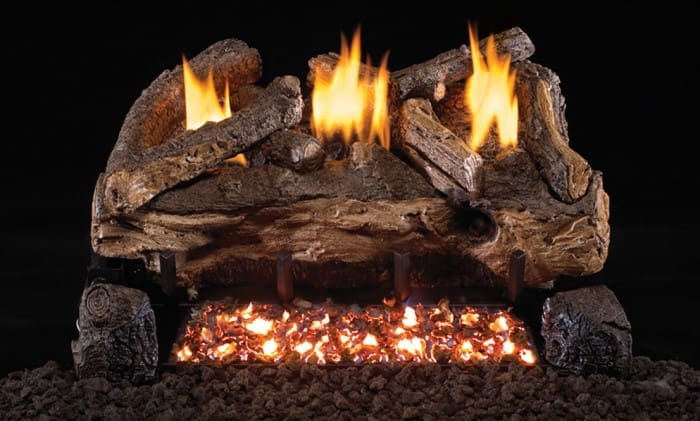 ESV-2-24 24 in. Vent Free Evening Fyre Split See-Thru Logs with G18 Burner