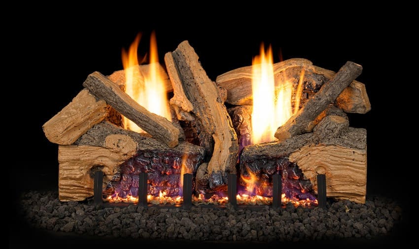 FTSO-30 30 in. Vent Free Foothill Split Oak Logs with Choice of G19A Burner