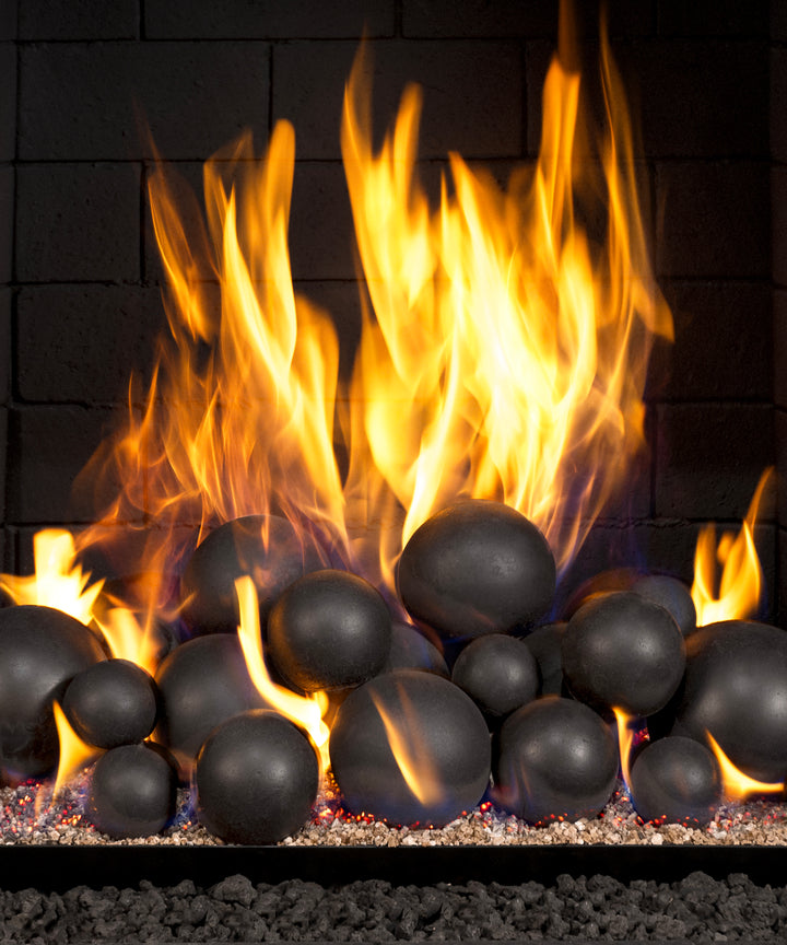 FSM-30-EB 30 in. Mixed Select Fyre Spheres Set, Epic Black