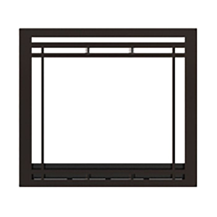 FCBK35T 35 in. Craftsman Front Facade for Direct Vent Gas Fireplaces, Black