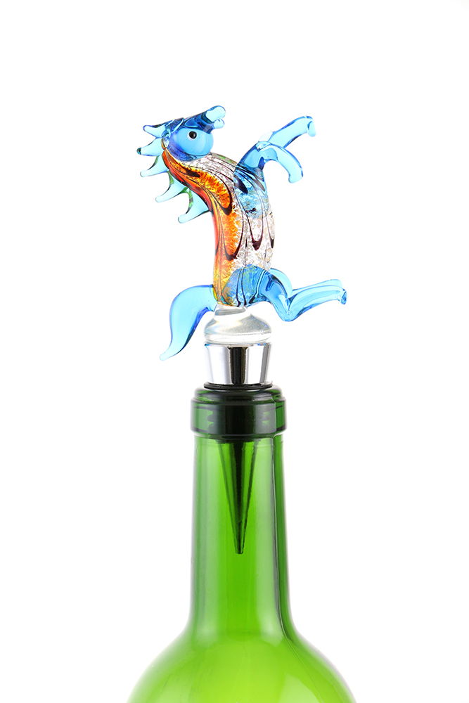 Picture of Three Star XG9706 5 in. Blue Horse Bottle Stopper