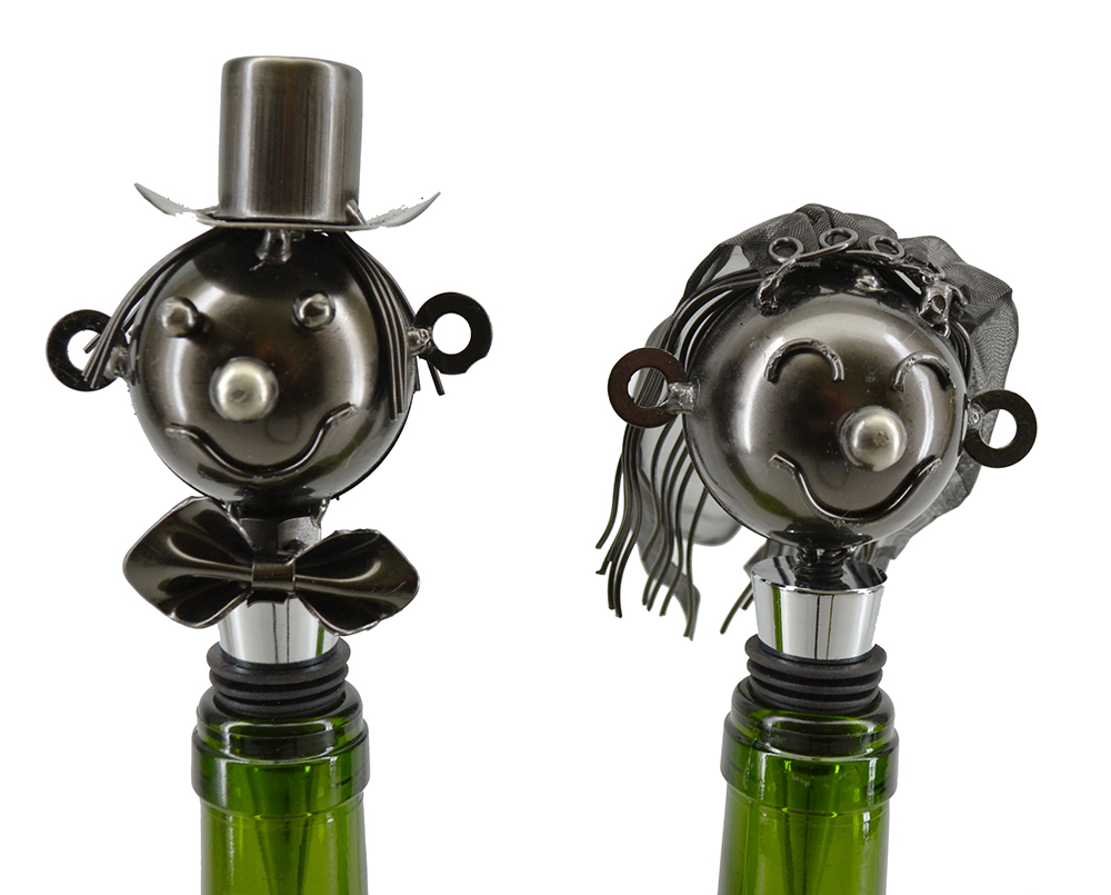 Picture of Three Star Import & Export ZB1440 Bride & Groom Wine Stoppers