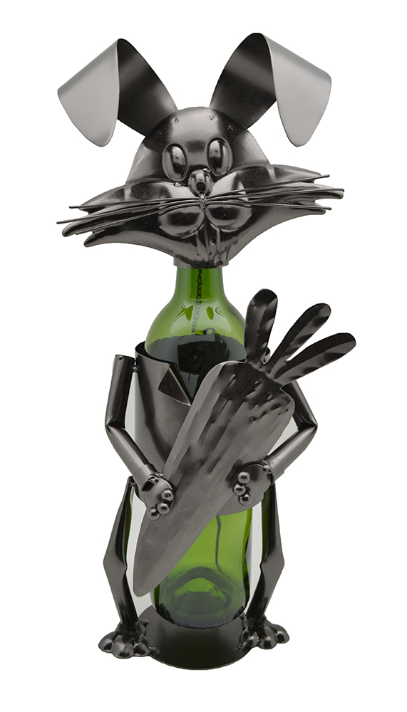Picture of Three Star Import & Export ZA410 Wine Bottle Holder&#44; Rabbit with Carrot