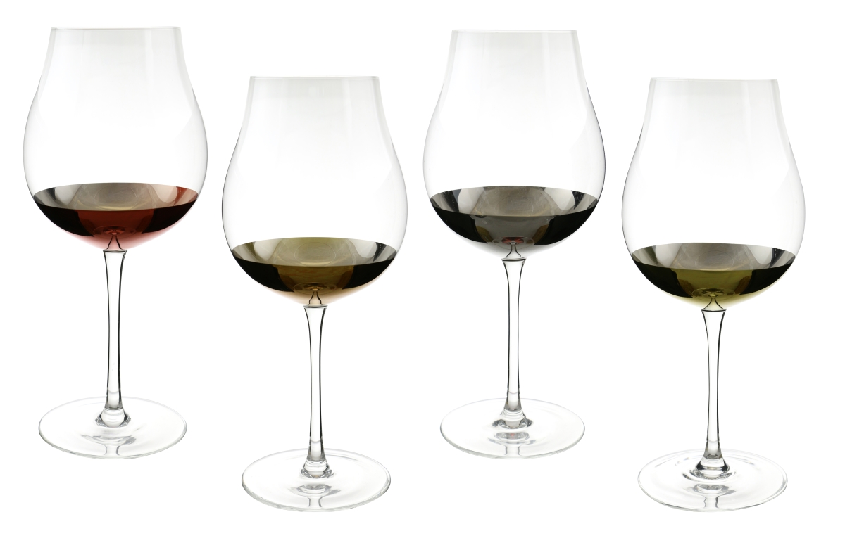 Picture of Three Star Import & Export XM6304 9.5 in. Tulip Shape Wine Glass Set&#44; 4 Piece