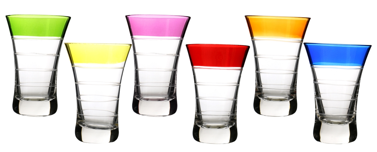 Picture of Three Star Import & Export XM6307 3.5 in. Multicolor Shot Glass Set&#44; 6 Piece