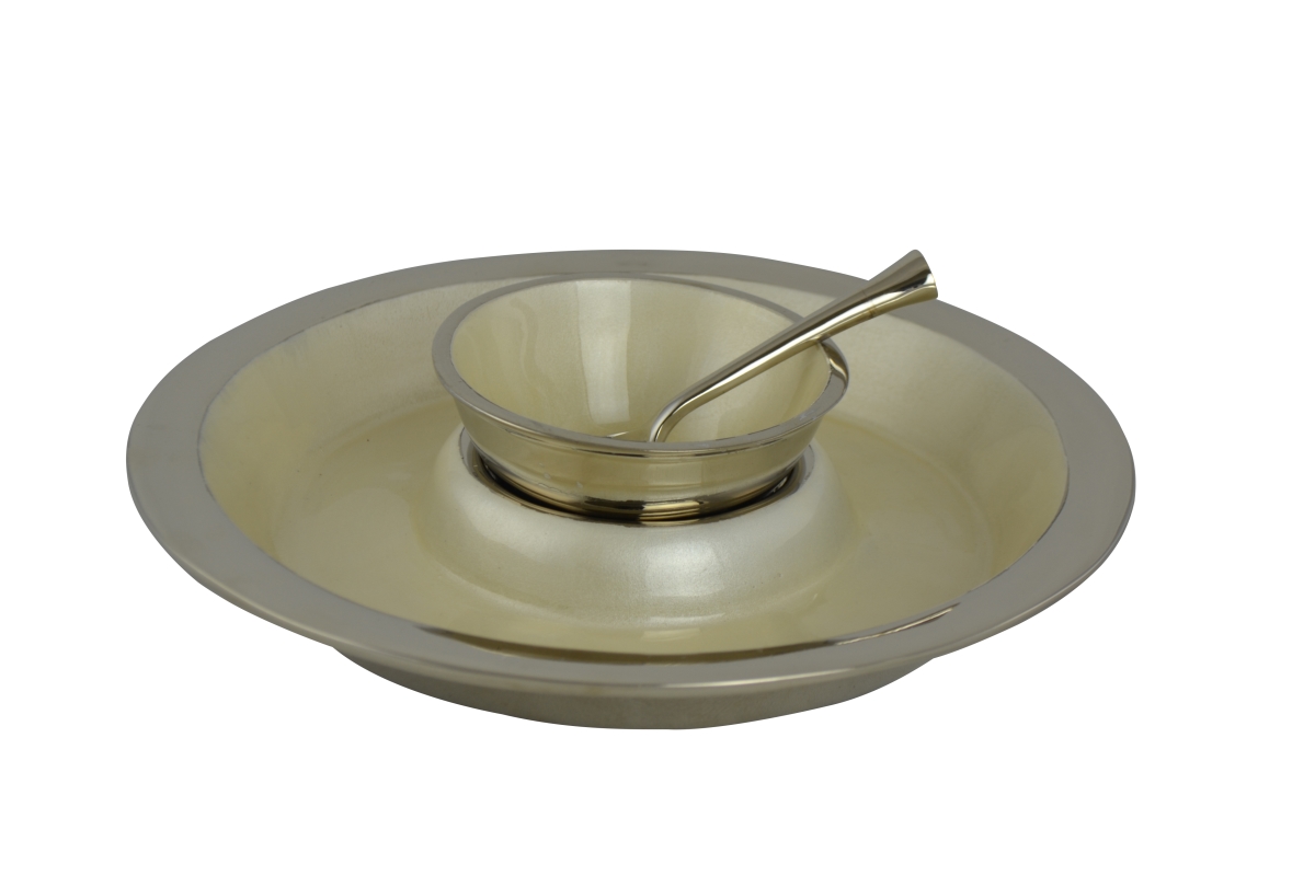Picture of Three Star Import & Export RH2030 12 x 3 in. Round Platter with Dip Bowl & Spoon
