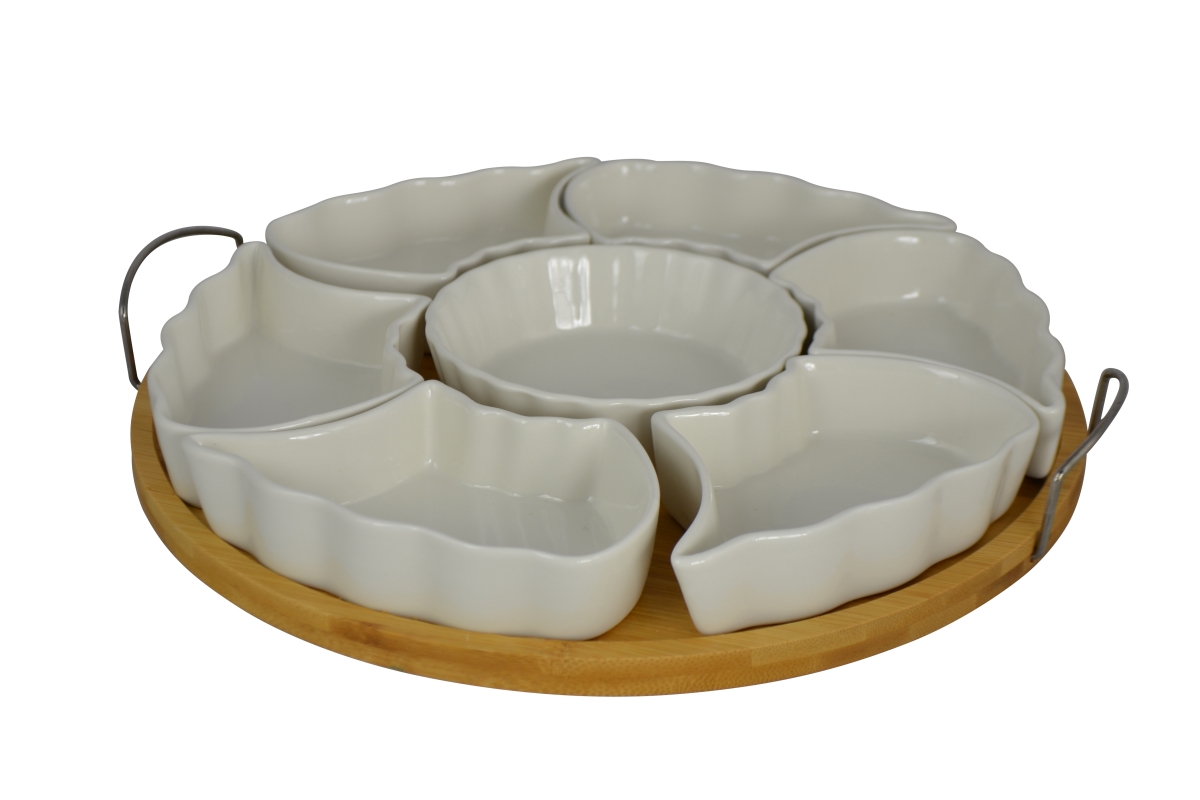 Picture of Three Star Import & Export KW276 13 x 2 in. Seven-Sectioned Round Platter