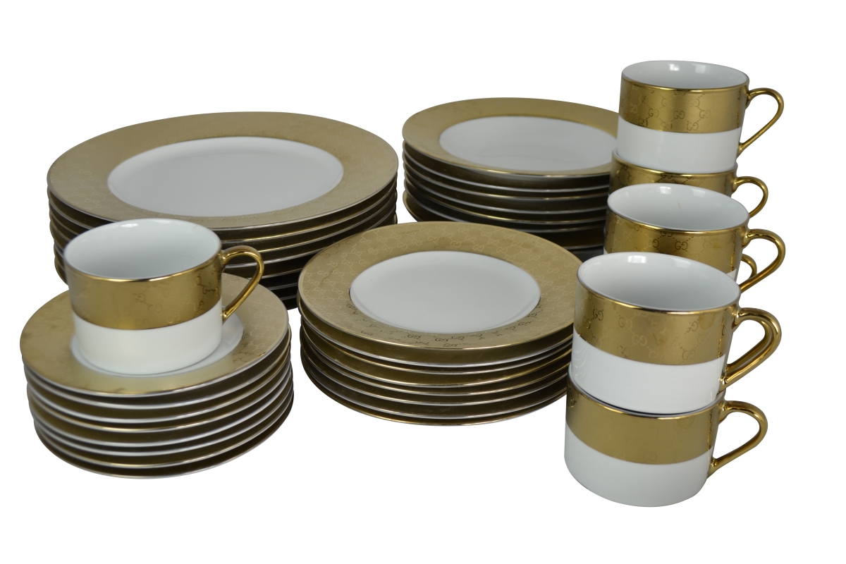 Picture of Three Star Import & Export YL7660 Dinnerware Set&#44; Guccie in Gold - 40 Piece
