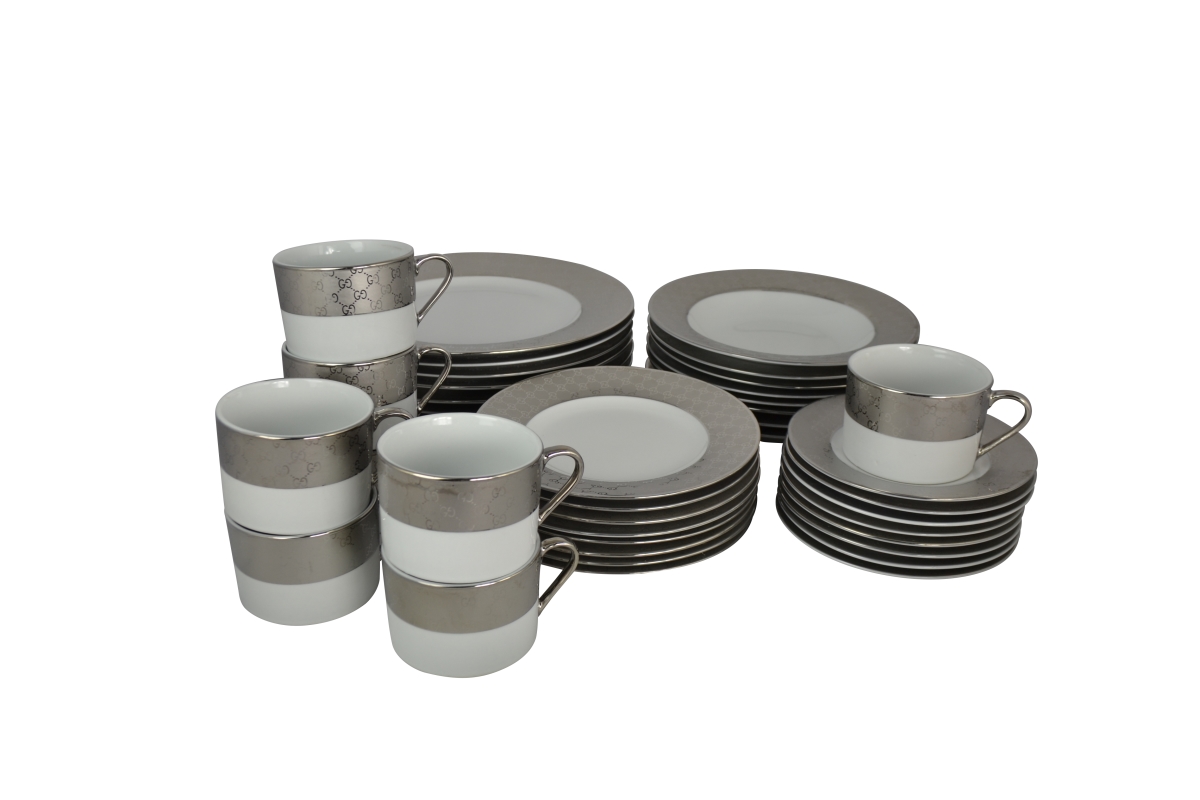 Picture of Three Star Import & Export YL7670 Dinnerware Set&#44; Guccie in Silver - 40 Piece