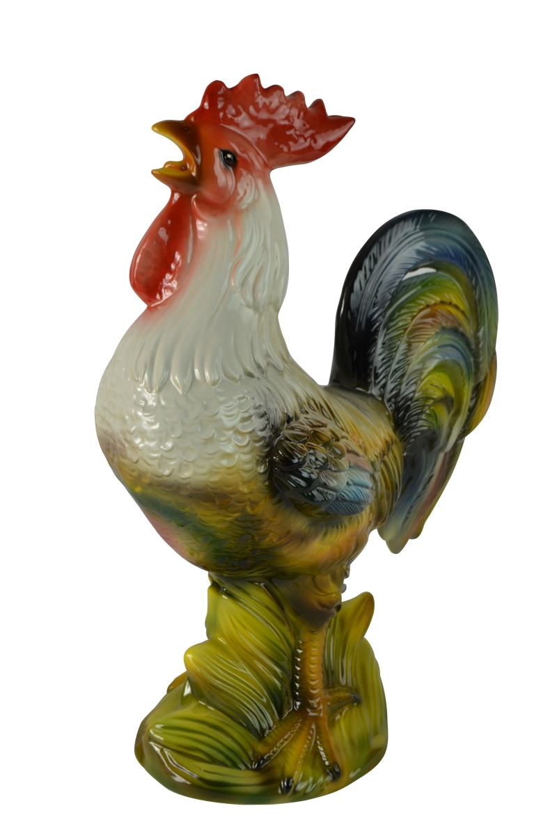 Picture of Three Star Import & Export BC400 17 in. Rooster Capodimonte Figurine