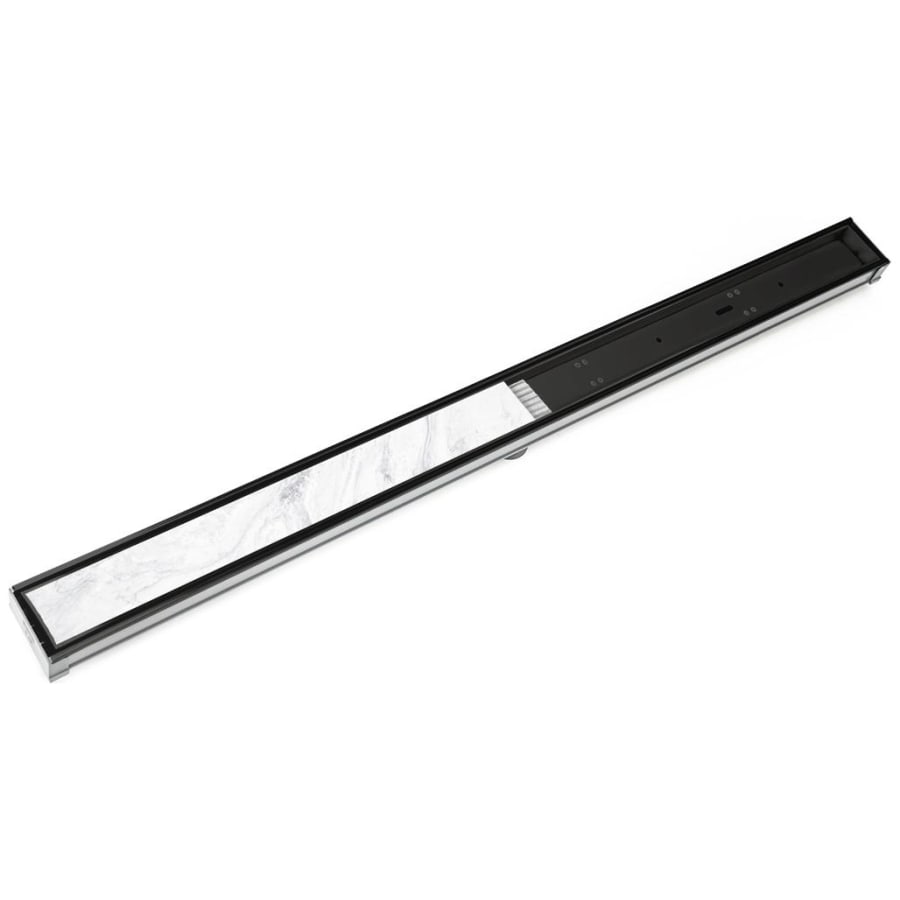 S-LTIF 6536 BK 36 in. Site Sizable Stainless Steel Low Profile Linear Drain Kit with 2.5 in. Tile Insert Frame