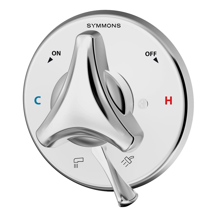 S9600TSPTRMRP Origins Pressure Balanced Valve Trim Only with Single Dial Handle & Integrated Diverter