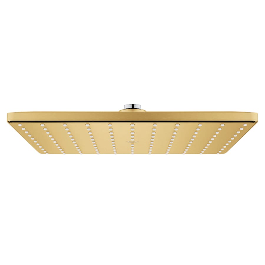 Grohe 26570GN0 Rainshower 1.75 GPM Single-Function Square Rain Shower Head - Brushed Cool Sunrise