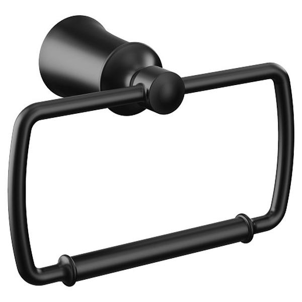 YB2186BL Dartmoor Matte Black Towel Ring