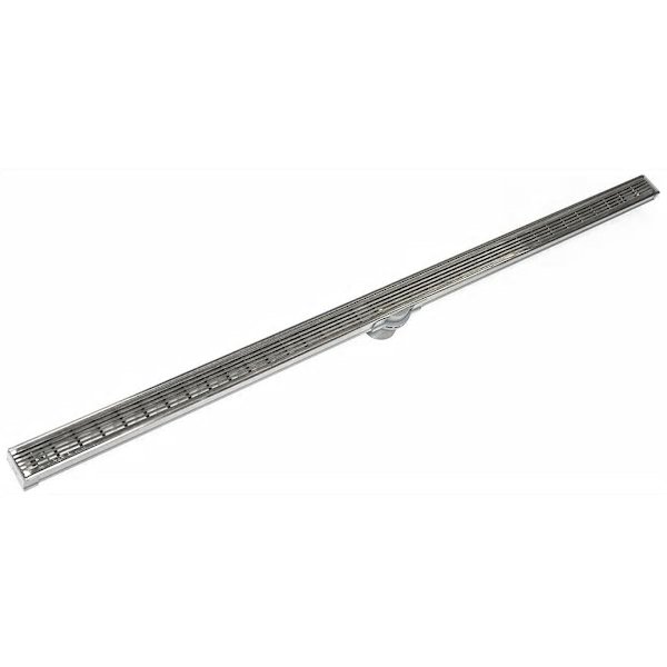 S-LAG 3848 SS 48 in. Site Sizable Low Profile Linear Drain Complete Kit with 1.5 in. Wedge Wire Grate - Stainless Steel